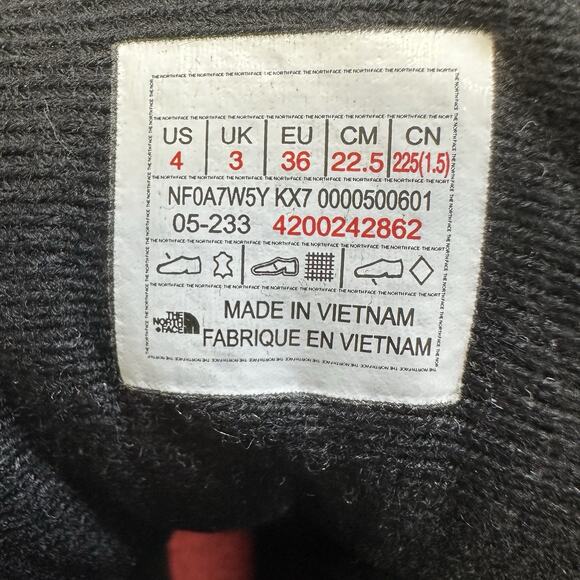 The North Face Kids 4 Black Leather Chilkat V Lace Waterproof Hiking Boot Winter - Picture 2 of 10